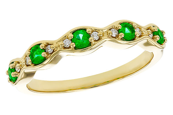 B311-36199: LDS WED RG .21 TW EMERALD .27 TGW