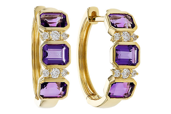 B311-36218: EARRING 1.05 TW AMETHYST 1.16 TGW