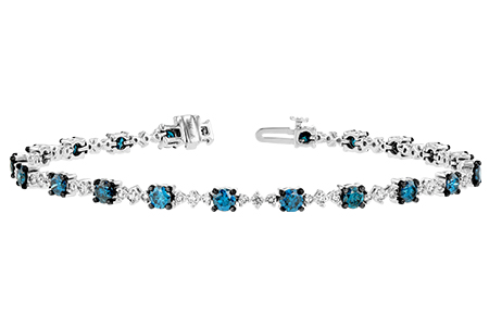 C224-97127: BRACELET 3.00 BLUE DIA 4.05 TW