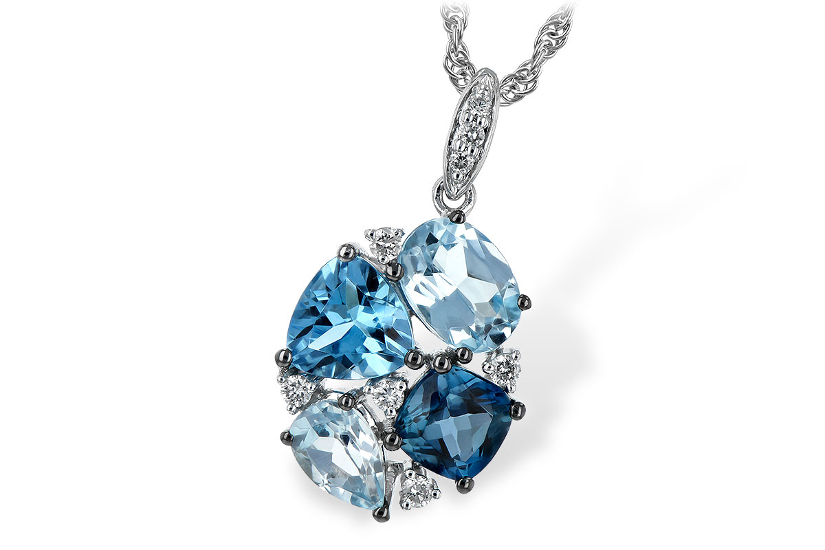 C225-83463: NECK 2.60 BLUE TOPAZ 2.70 TGW