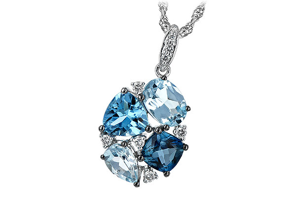 C225-83463: NECK 2.60 BLUE TOPAZ 2.70 TGW
