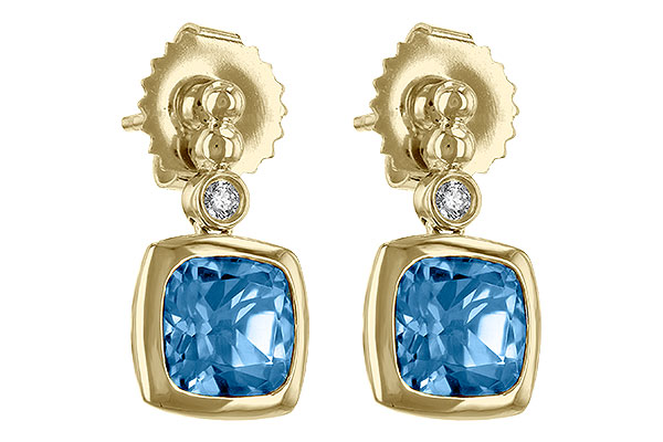 C225-87127: EARR 1.76 BLUE TOPAZ 1.80 TGW