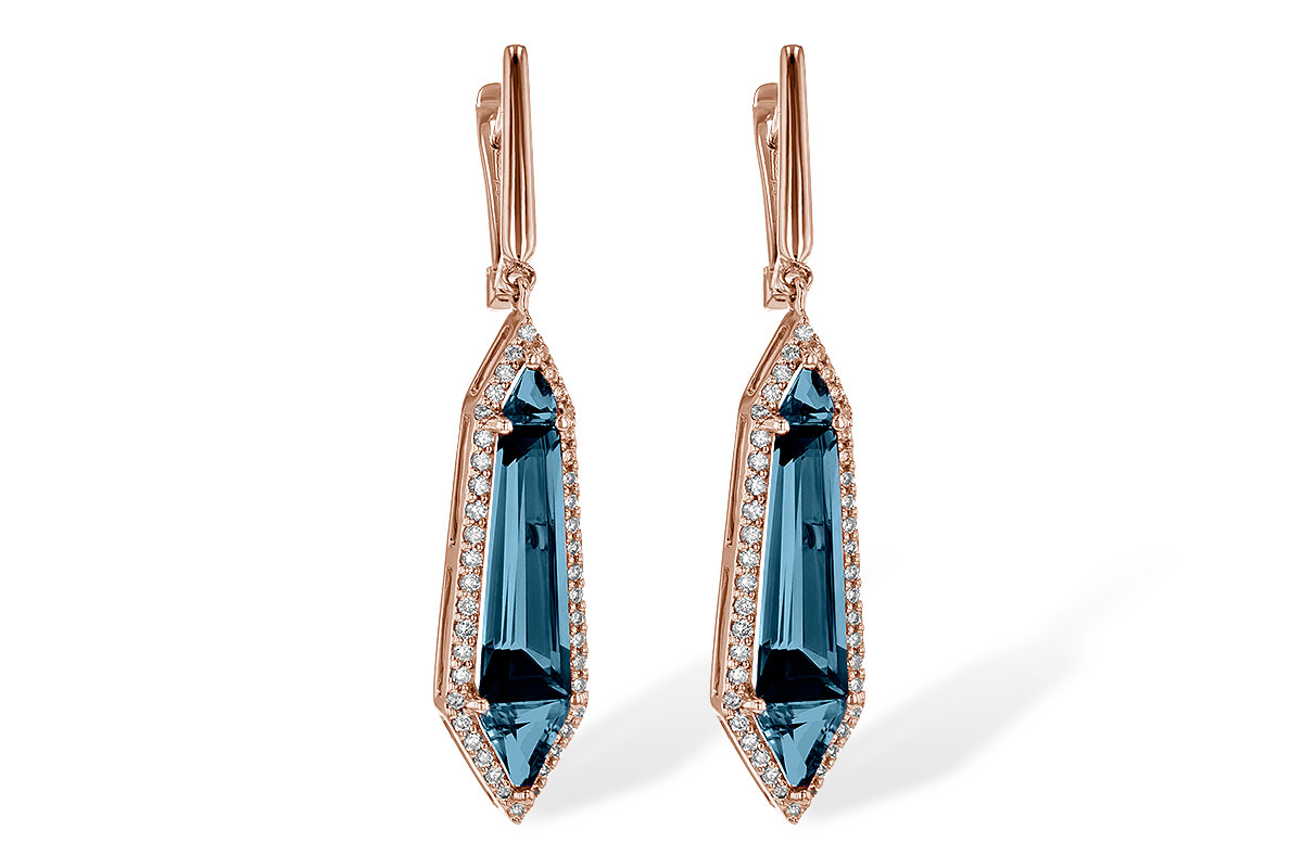 C226-76199: EARR 5.25 LONDON BLUE TOPAZ 5.67 TGW
