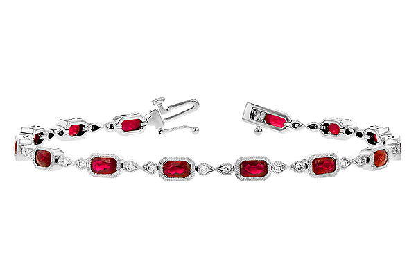 C309-48990: BRACELET 4.50 RUBY 4.82 TGW