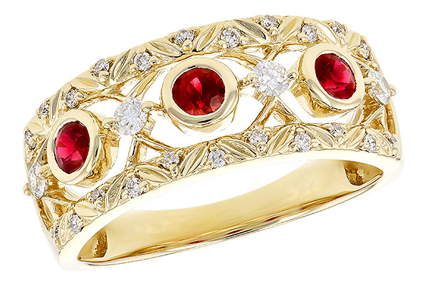 C309-52581: LDS WED RG .40 RUBY .63 TGW