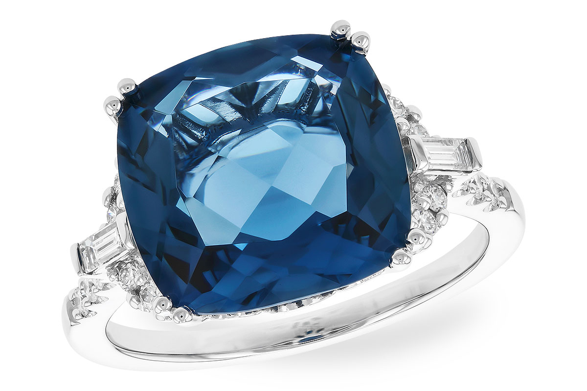 C310-40808: LDS RG 9.00 LONDON BLUE TOPAZ 9.25 TGW (12MM LBT)