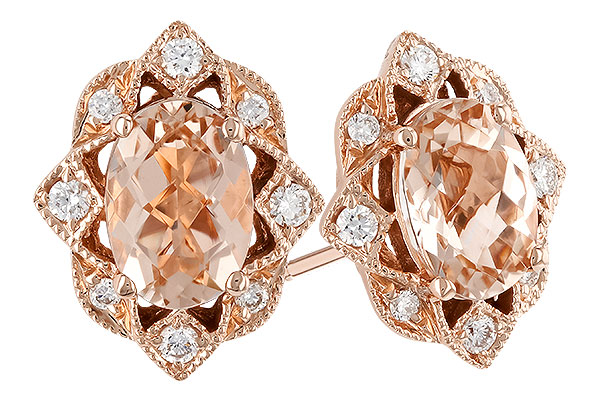 C310-43536: EARR .80 MORGANITE .89 TGW (6x4MM MORG)