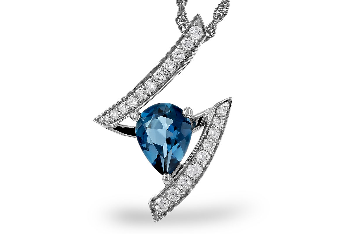 C311-28945: NECK 1.04 LONDON BLUE TOPAZ 1.23 TGW (8x6MM)