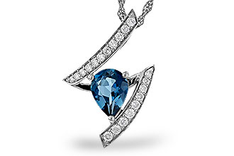 C311-28945: NECK 1.04 LONDON BLUE TOPAZ 1.23 TGW (8x6MM)