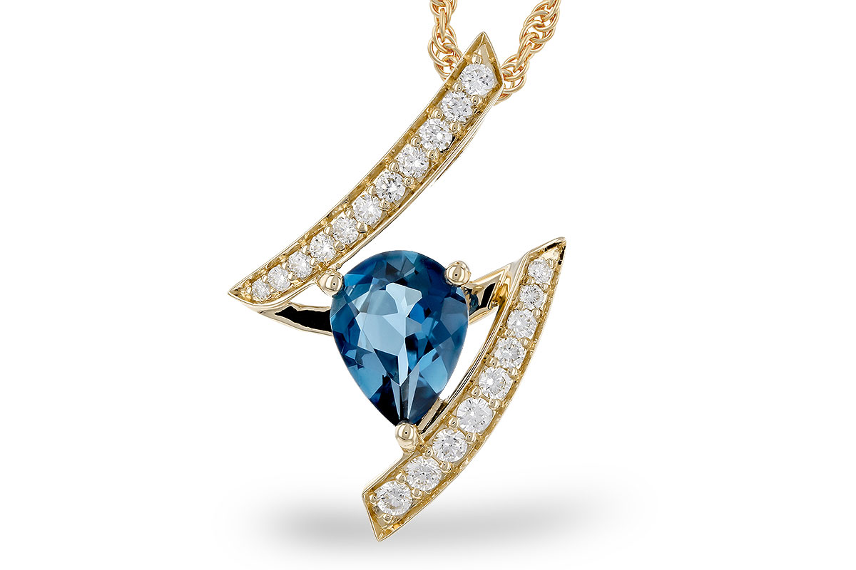 C311-28945: NECK 1.04 LONDON BLUE TOPAZ 1.23 TGW (8x6MM)