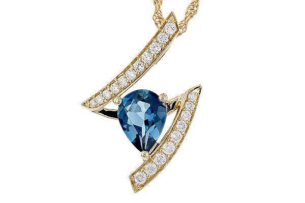 C311-28945: NECK 1.04 LONDON BLUE TOPAZ 1.23 TGW (8x6MM)