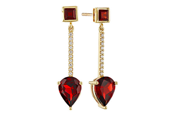 C311-29836: EARRINGS 2.70 TW GARNET 2.77 TGW