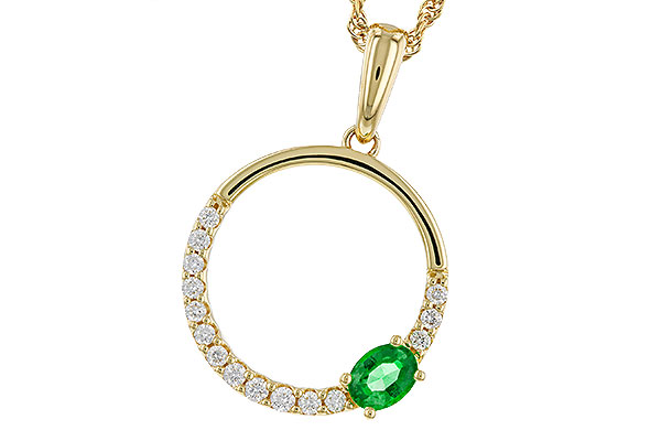 C311-30754: NECKLACE .19 EMERALD .34 TGW