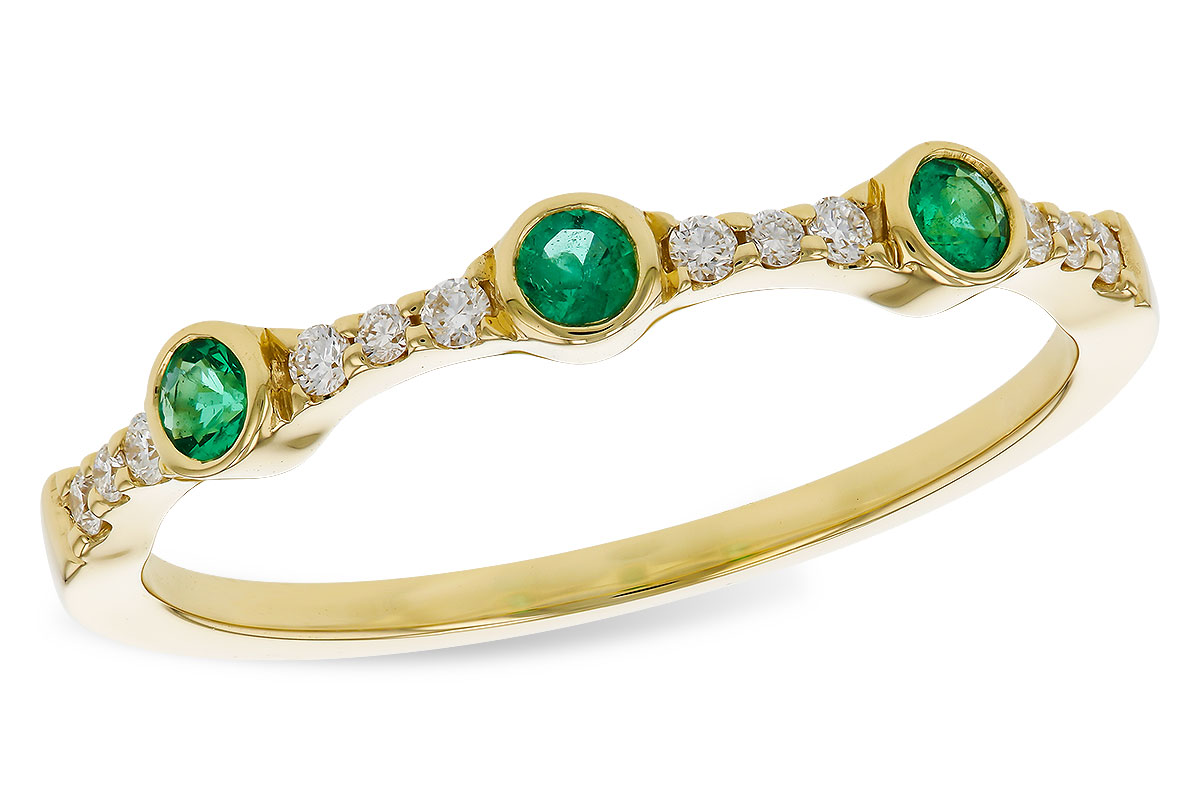 C311-30772: LDS WED RG .11 EMERALD .20 TGW