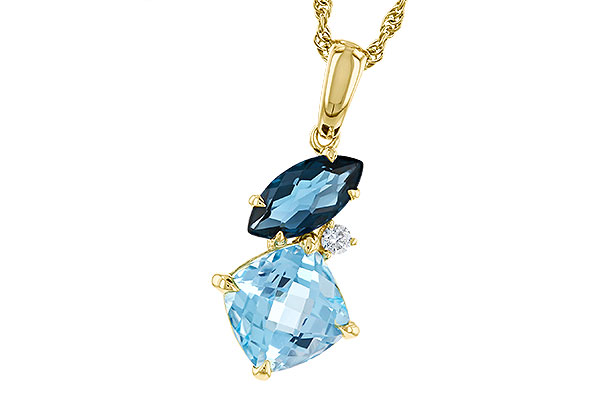 C311-31645: NECKLACE 2.37 TW BLUE TOPAZ 2.40 TGW