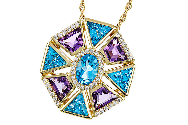 C311-31681: NECKLACE 4.47 SEMI-PREC (BT & AMY) 4.65 TGW