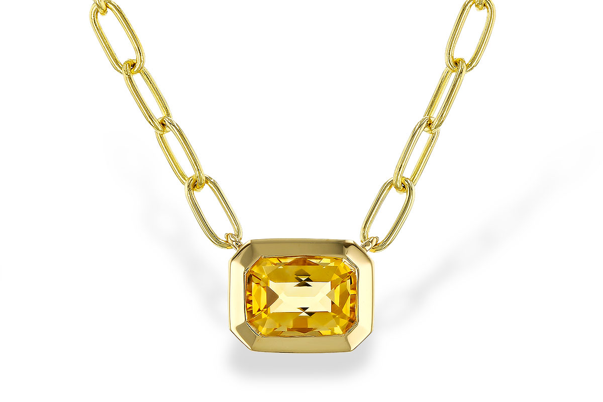 C311-33527: NECKLACE .86 CITRINE (18")