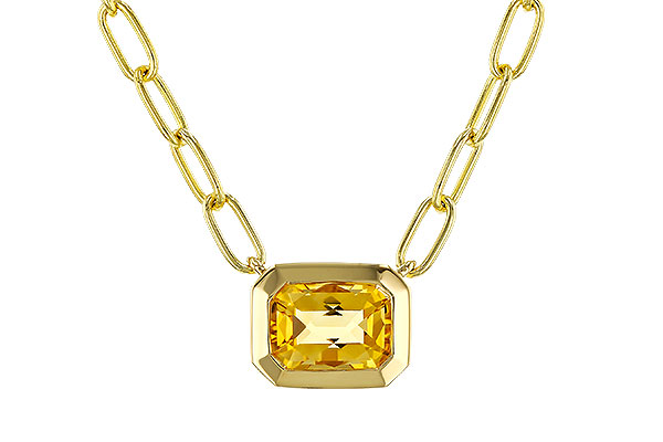 C311-33527: NECKLACE .86 CITRINE (18")