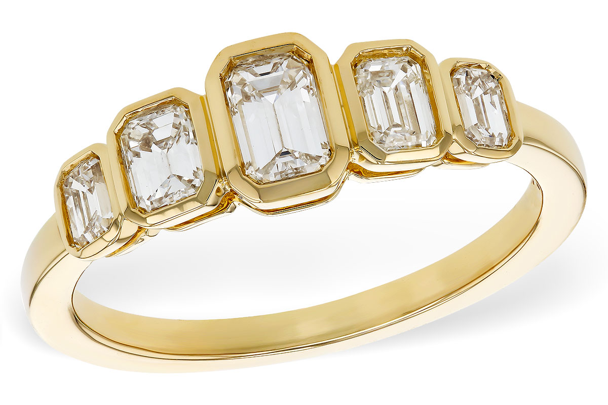 C311-36245: LDS DIA WED RG .90 TW EMERALD CUTS