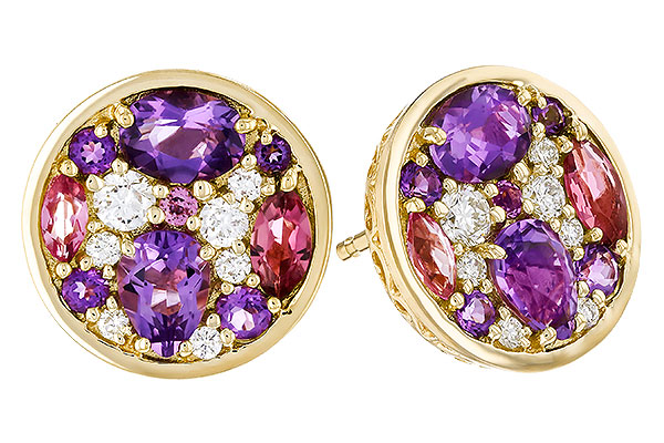 C311-36272: EARR .82 TW SEMI-PRECIOUS (P.TOUR, AMY) .98 TGW
