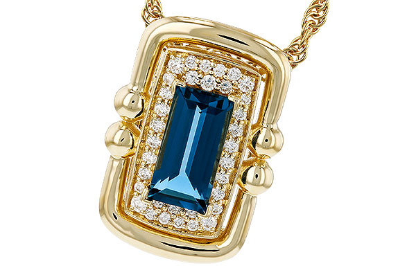 C312-18954: NECK .84 LONDON BLUE TOPAZ .96 TGW (8x4MM LBT)