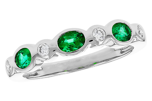 C312-18981: LDS WED RG .43 EMERALD .56 TGW