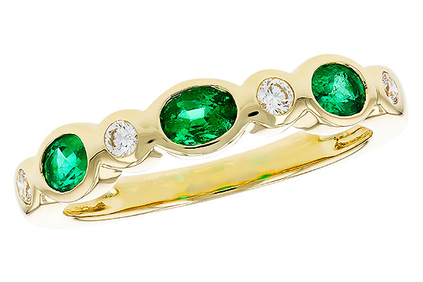 C312-18981: LDS WED RG .43 EMERALD .56 TGW