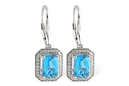 D224-03463: EARR 2.20 BLUE TOPAZ 2.36 TGW