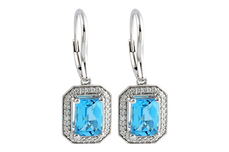 D224-03463: EARR 2.20 BLUE TOPAZ 2.36 TGW