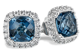 D225-83481: EARR 2.14 LONDON BLUE TOPAZ 2.40 TGW (6MM LBT)