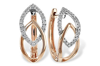 D225-89899: EARRING .25 TW (ROSE & WG)