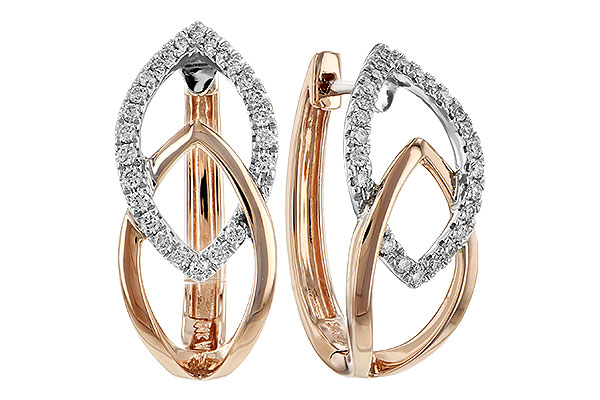 D225-89899: EARRING .25 TW (ROSE & WG)