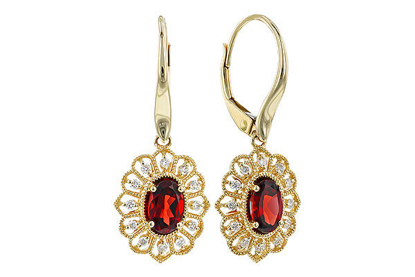 D310-39908: EARR 1.08 TW GARNET 1.24 TGW (6x4MM GAR)