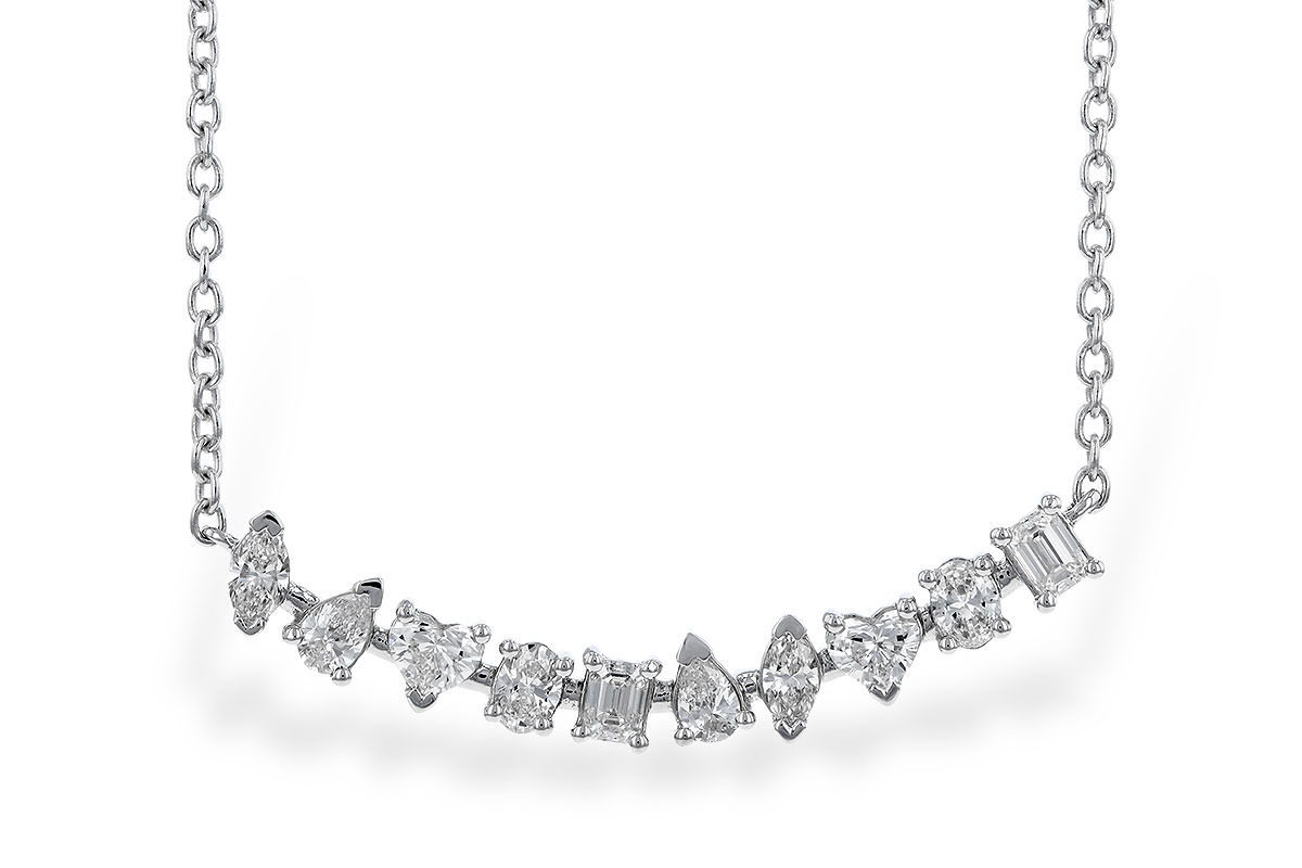D310-43508: NECKLACE .70 TW FANCY CUT DIAS (18")