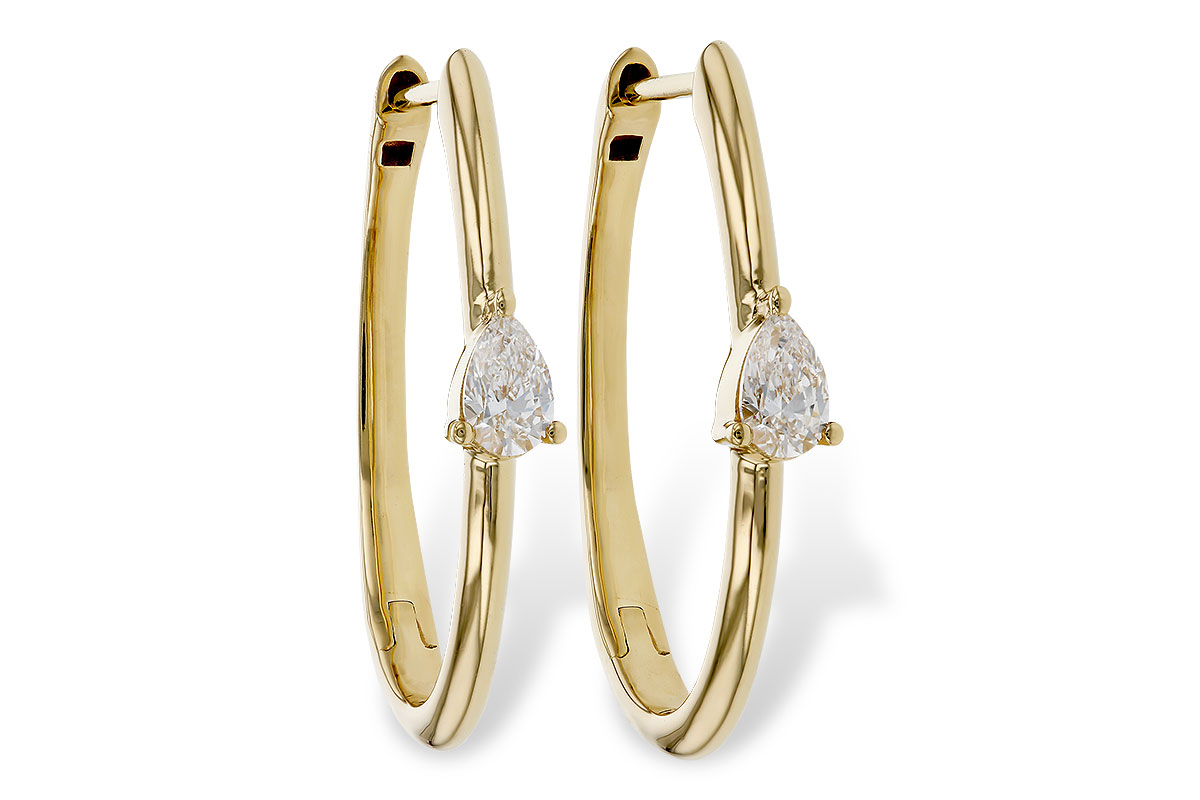 D311-29863: EARRINGS .45 TW PEAR DIAMONDS
