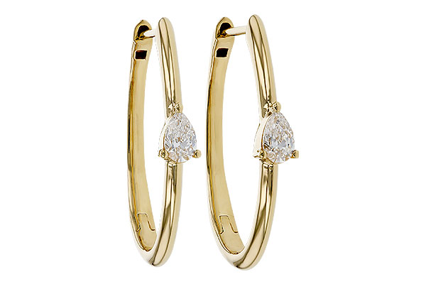 D311-29863: EARRINGS .45 TW PEAR DIAMONDS