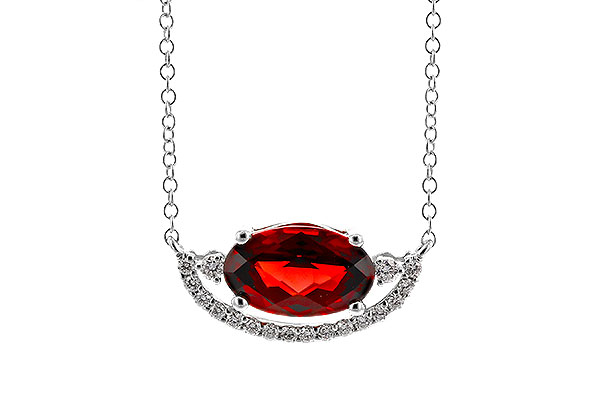 D311-29881: NECKLACE 1.94 GARNET 2.08 TGW (10x6MM GAR / 18")