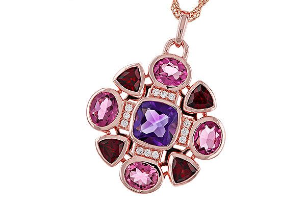 D311-30736: NECKLACE 2.76 SEMI-PREC (AM,GT,PT) 2.82 TGW