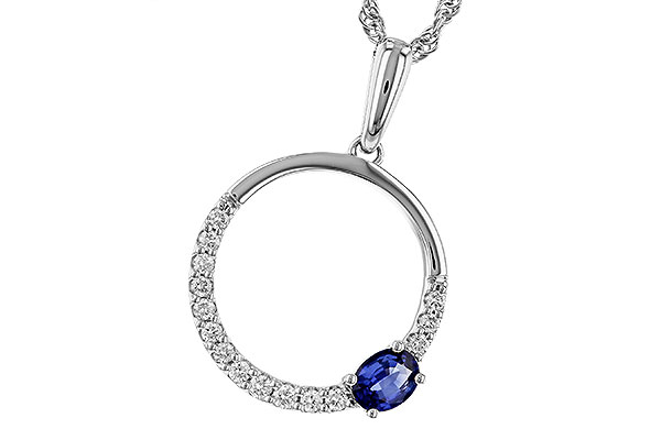 D311-30745: NECKLACE .28 SAPPHIRE .43 TGW