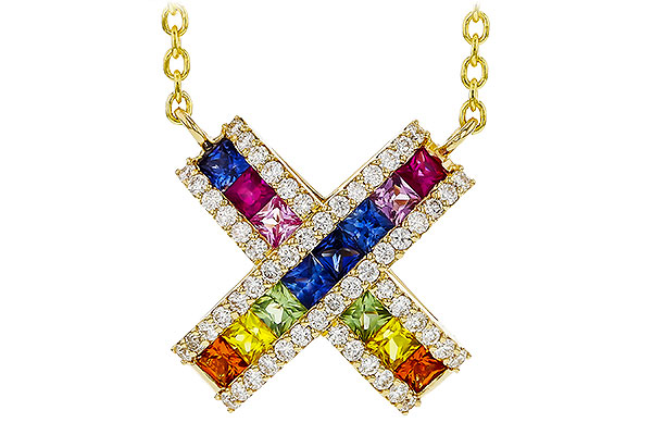 D311-30754: NECK .84 MULTI-COLOR SAPP 1.11 TGW (18")