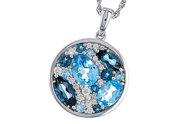 D311-31672: NECKLACE 2.31 TW BLUE TOPAZ 2.48 TGW