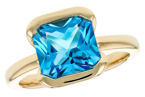 D312-18945: LDS RG 3.50 CT BLUE TOPAZ (9MM BT)