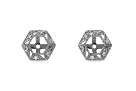 E036-81654: EARRING JACKETS .08 TW (FOR 0.50-1.00 CT TW STUDS)