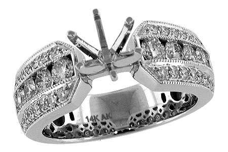 E042-22599: LDS SEMI DIA RG 1 CT TW