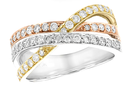 E129-48017: LDS WED RG .74 TW (PRONG SET)