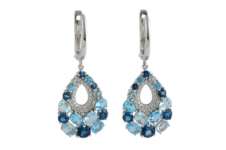 E224-08072: EARR 4.01 BLUE TOPAZ 4.24 TGW