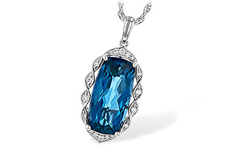 E226-74372: NECK 6.70 LONDON BLUE TOPAZ 6.81 TGW
