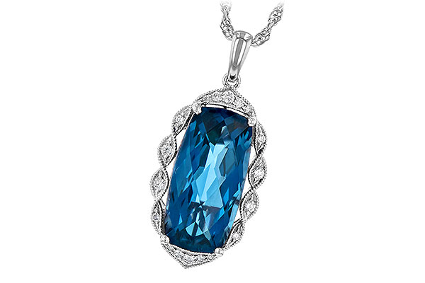 E226-74372: NECK 6.70 LONDON BLUE TOPAZ 6.81 TGW