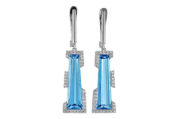 E226-74445: EARR 6.12 TW BLUE TOPAZ 6.33 TGW