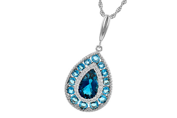 E226-77163: NECK 2.55 TW BLUE TOPAZ 2.65 TGW